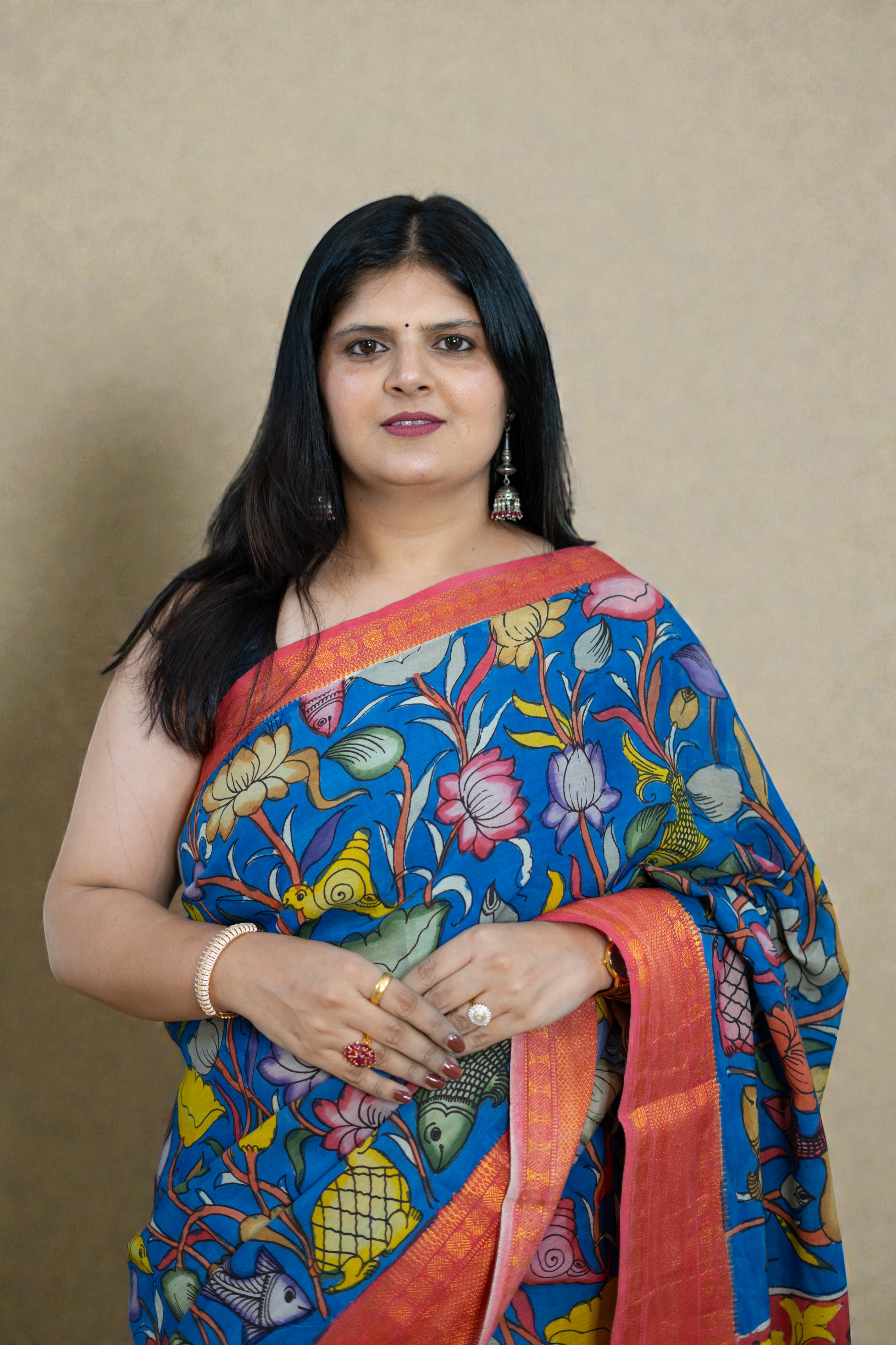 Kalamkari Mangalgiri Silk Sarees