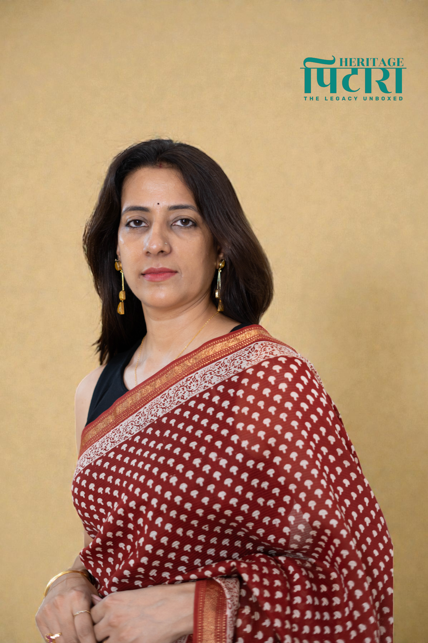 Handwoven Red Bagh Print Cotton Saree with Traditional Borders