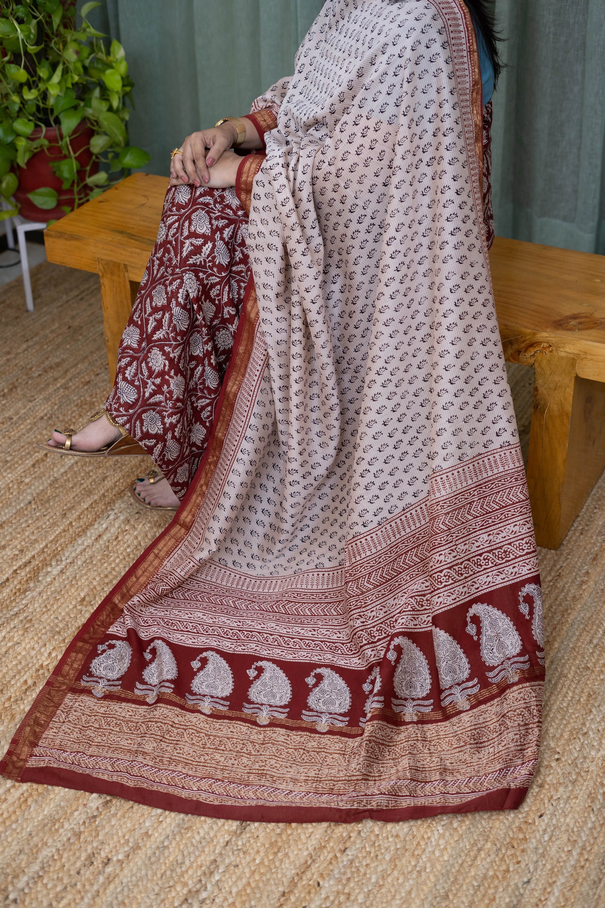 Handcrafted Bagh Print Cotton Suit Set – Natural Dyes, Soft & Breathable Fabric